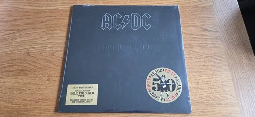 AC/DC - Back in Black 50th Anniversary Gold Coloured Vinyl LP - New and Sealed