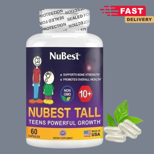 NuBest 10+ Growth & Bone Health Capsules for Teens – 60 Count