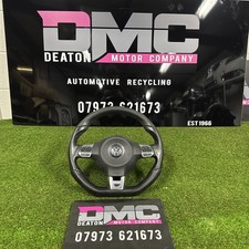 2009-2012 VW GOLF MK6 GTI FLAT BOTTOM STEERING WHEEL RED STITCH/COMPLETE WHEEL