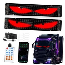 2PCS Devil Eyes Light, Customized DIY Flexible Screen for Windshield, 4.72