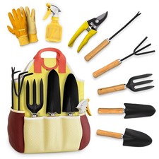 10 Pcs Gardening Tools for Women – Ergonomic Lightweight Metal Garden Tools Se