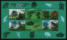 Sambia 1997 - Mi-Nr. 674-679 ** - MNH - KLB - Wildtiere / Wild animals