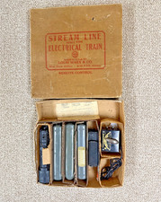 MARX 35250 Train Set with 333 Locomotive  3 Passenger Cars/Original Box-1949-51