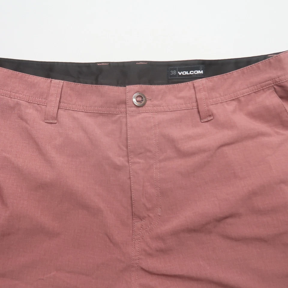 Volcom Mens Hybrid Board Shorts Size 38 Pink Stretch Swim Surf Chinos - Image 3 of 4