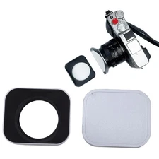 Square Hood & Lens Cap Set Screw Thread Design 37mm Lens Hood Protector &Cap SET