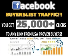 FACEBOOK Website Traffic 25,000+ Targeted Webpage Traffic From USA BUYERS!
