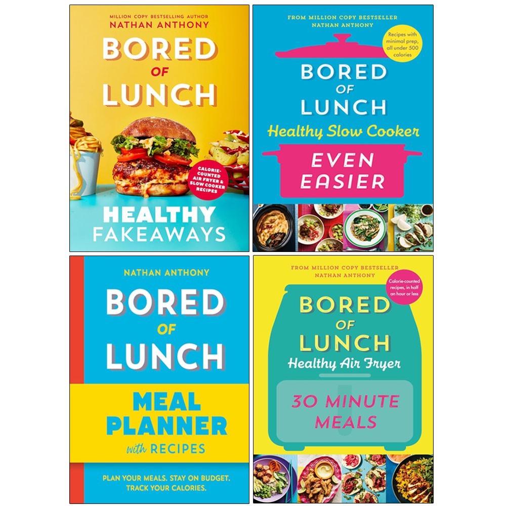 Nathan Anthony Collection 4 Books Set Bored of Lunch Healthy Air Fryer