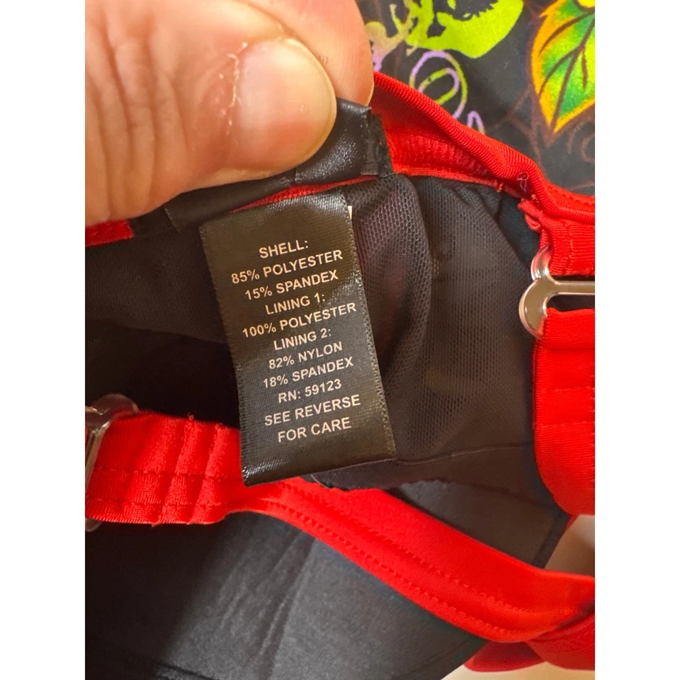 XOXO Retro Tattoo Sparrow Print Plus Size Adjustable One Piece Swim Suit 3X - Image 4 of 4