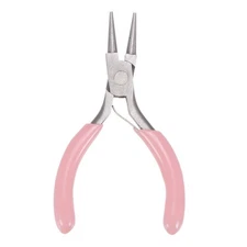 Mini Round Nose Pliers 3" Wire Looping Cutters with Pink Handle