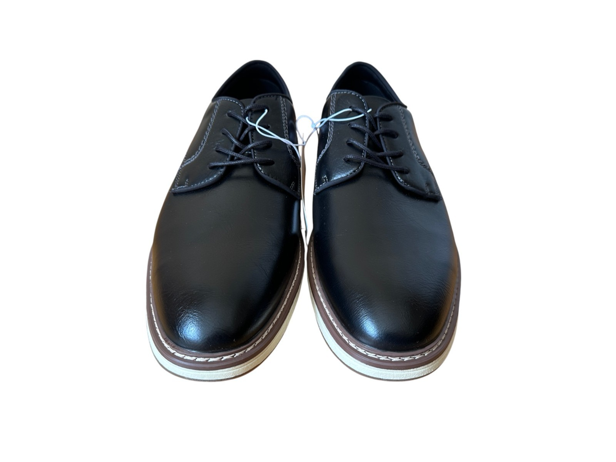NEW Steve Madden P-Jansen 1849688 Men\'s Black‎ Leather Lace Up Dress Shoes sz 9 HASEN Black Leather Men main image 3