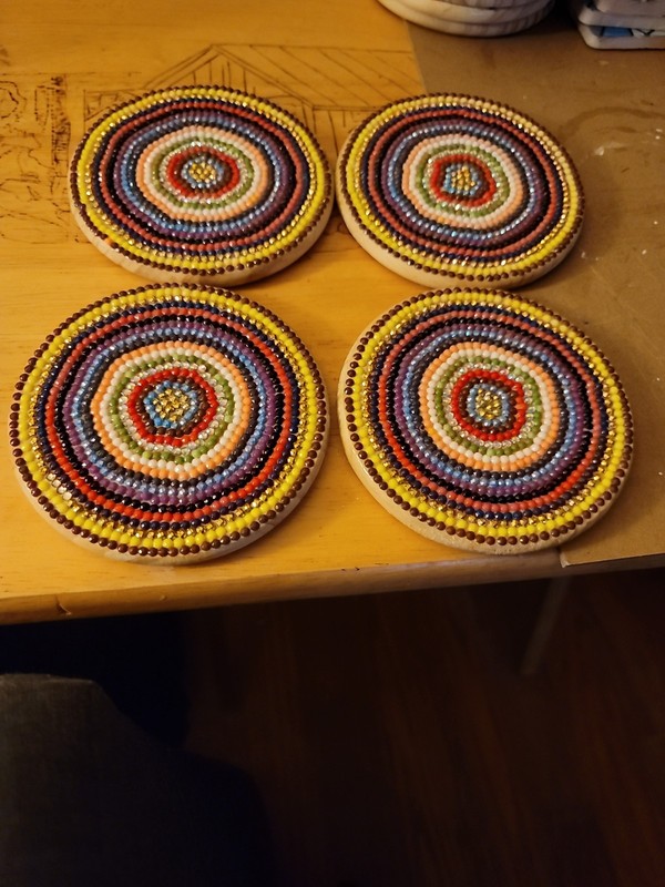 Coasters Set Of 4 Diamond Dotz Coasters