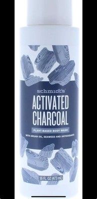Schmidt's Activated Charcoal Plant-Based Natural Body Wash Soap 16 Fl Oz 