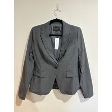 NWT Banana Republic Sculpted Stretch Single Breasted Blazer Gray Women's Size 4