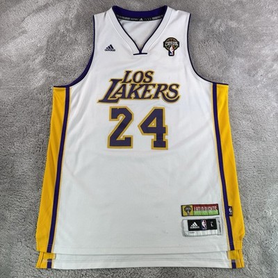 Kobe Bryant Los Lakers Jersey Men L White Adidas Swingman Latin