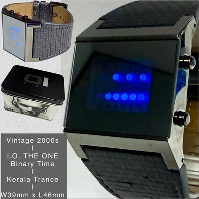 Binary Time KERALA TRANCE | W37mm x L46mm Gunmetal Case | IO THE ONE Mens Watch