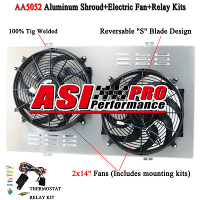 ELECTRIC RADIATOR FAN+SHROUD RELAY FOR 1994-2000 CHEVY C/K 2500 3500 SUBURBAN