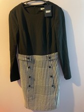 DKNY black and white dress, size 4, DKNY, dress, 134.00, Retro, Vintage, NEW