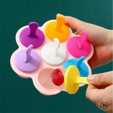 7-Hole Ice Cream Mold – DIY Popsicle Tray for Kids & Smoothies
