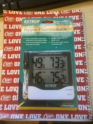 BRAND NEW Extech 445713 Big Digit Indoor Outdoor Hygro-Thermometer -
