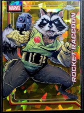 2026 Topps Chrome Marvel Sapphire Rocket Raccoon Gold /50 #98 47/50 SSP