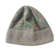 Adidas X Stella McCartney Womens Grey and Green Fleeced Lined Beanie O/S