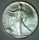 1986 BU American Silver Eagle Dollar Uncirculated ASE US Bullion Coin Toning