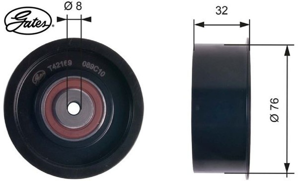 Gates T42169 Umlenk-/FüHrungsrolle FüR Zahnriemen Umlenkrolle-image