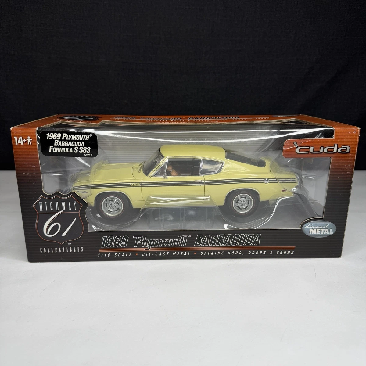 1:18 Highway61 Plymouth Cuda Coupé Noir JOHN WICK Chapitre 4