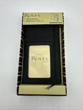 Rolf’s Genuine Leather Slim Bifold Checkbook Cover Credit Card ID Holder