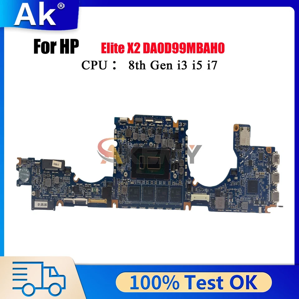 Laptop Mainboard für HP Elite X2 1013 G3 DA0D99MBAH0 mit i5 i7 CPU 16GB RAM