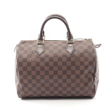 Borsa a mano Louis Vuitton Speedy 30 N41531 Damier tela pelle marrone Ebene usata LV