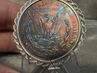 2021 $1 O PRIVY MORGAN SILVER DOLLAR PRISTINE GEM RAINBOW TONER PENDANT — photo 4