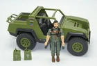 Vintage 1982 GI Joe Vamp w/ S-Arm Clutch Figure ARAH Green Jeep Vehicle IC