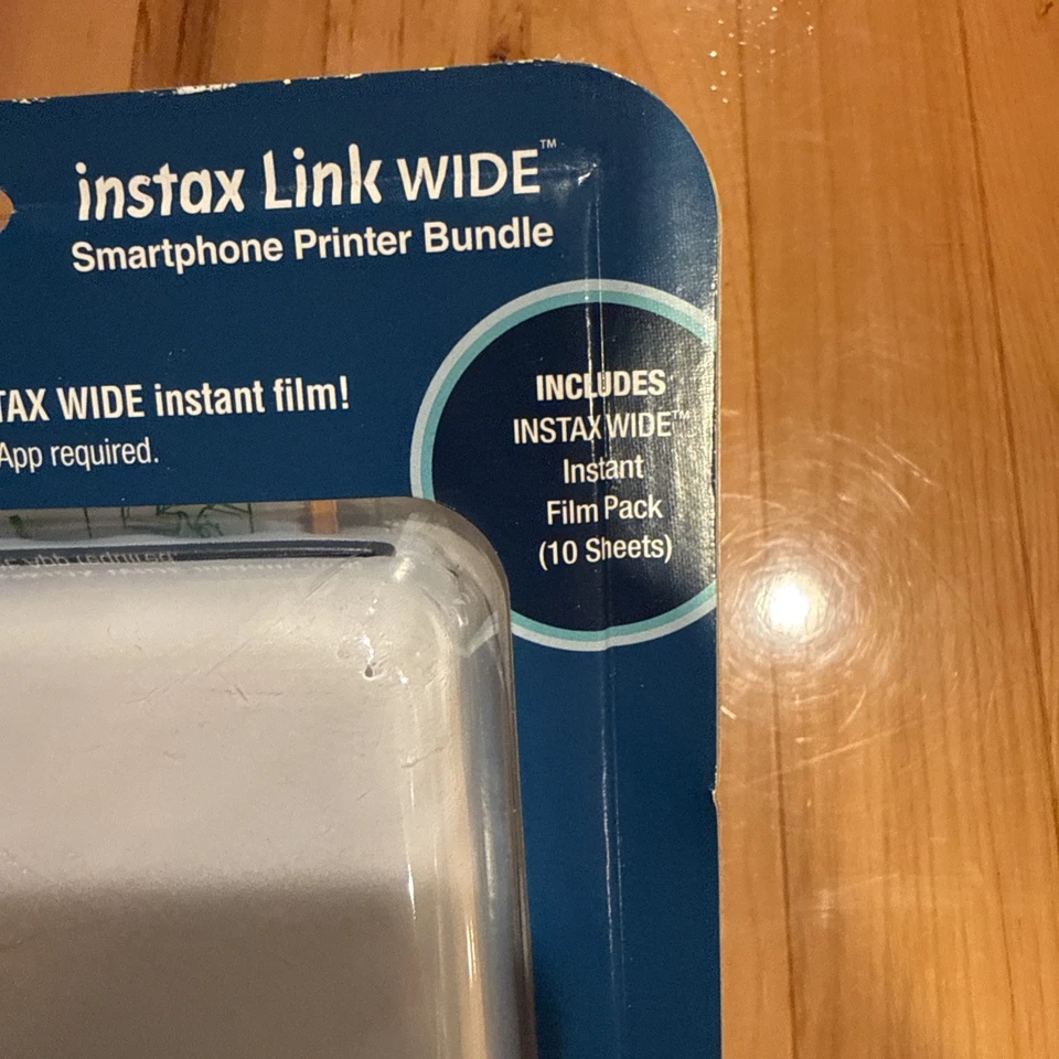 Fujifilm Instax Link Wide Smartphone Printer Bundle w/Film Pack (10 Sheets) NEW! - Image 3 of 4