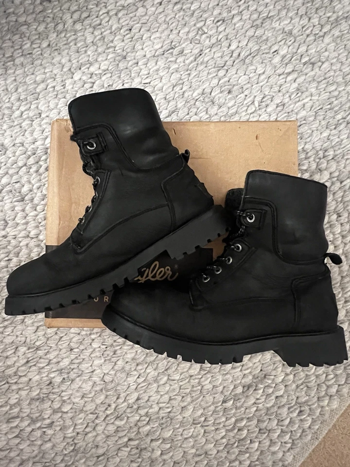 Wrangler Aviator Men’s Boots, Black, UK Size 7, Roll Down Lace-up - Image 2 of 4