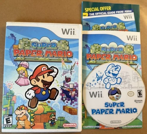 Super Paper Mario (Nintendo Wii) Complete CIB 1DAY FAST FREE SHIPPING!