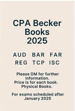 CPA Becker 2025 AND 2024 books