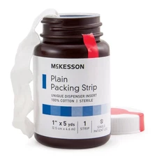 McKesson Wound Packing Strip Cotton 1" x 5 Yd Sterile 61-59320 12 Ct