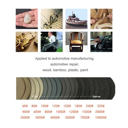 25/50mm/75mm Wet & Dry Sanding Discs 60-10000 Grit Orbital Sandpaper Hook & Loop - Picture 6 of 32