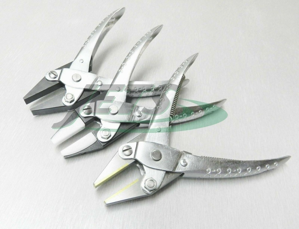 Parallel Action Pliers Flat Nose Smooth Jaws 140mm Brass Jaw Nylon Jaw Steel Jaw