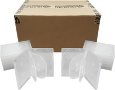  100 8 Disc Capacity DVD Boxes Case Multi Box Set Replacements 22mm DV8R22CLWT