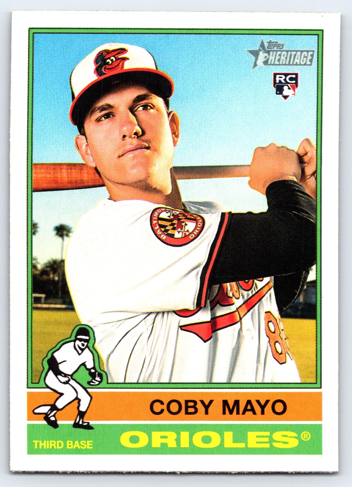 2025 Topps Heritage #340 Coby Mayo Baltimore Orioles RC