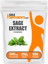 BulkSupplements Sage Extract Powder - Vegan, Gluten-Free Antioxidant Boost