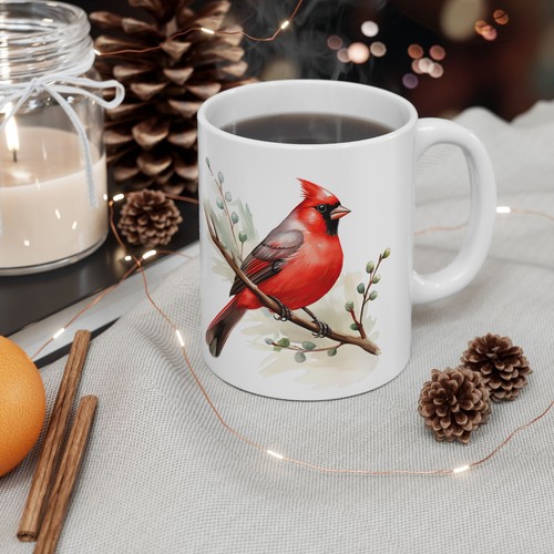 Taza de café pájaro cardenal rojo regalos para amantes de las aves cardenal pájaro regalo para ella - Imagen 3 de 14