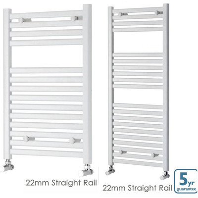White Radiator 22mm Straight High Btu 500mm Wide x 800/1000/1200 ...