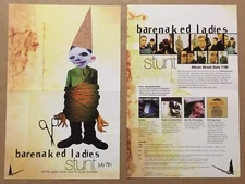 BARENAKED LADIES Double Sided 1998 PROMO POSTER w/ CATALOGUE 4 Stunt CD 11x17