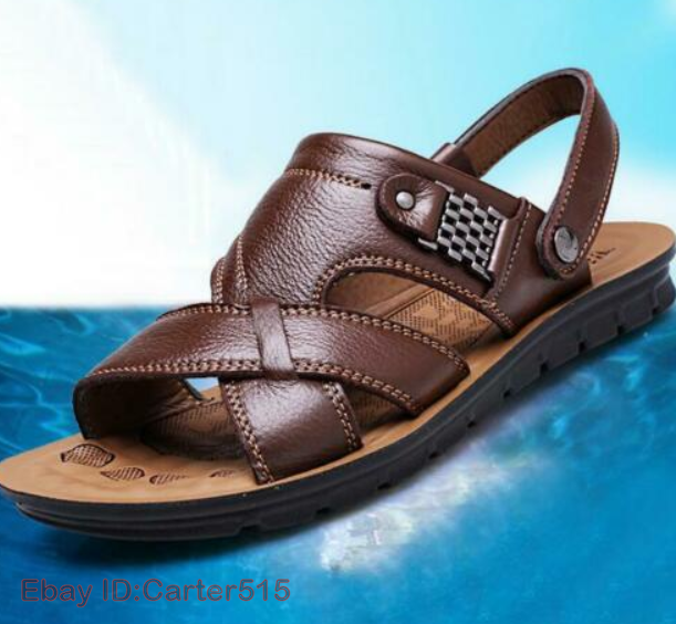 PANTOFOLA D’ORO Sandali estivi uomo pelle regolabili casual ciabatte spiaggia vacanza scarpe piatte