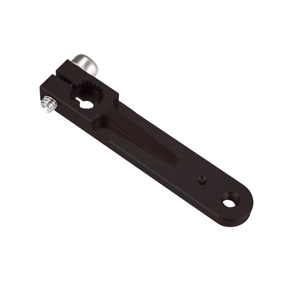 SpeedTek RC CNC Aluminum 1.25" Long 25T Clamping Servo Horn (Black) - Image 2 of 2