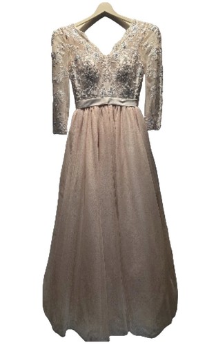 Asos Peach V Neck Embroidered Lined Dress Size 6 | eBay