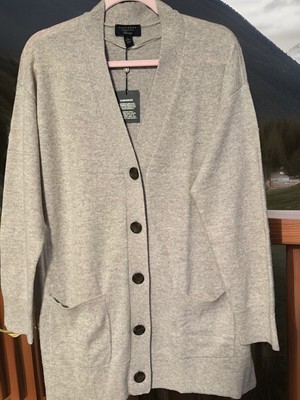 NWTCharter Club Women 100%2Ply Cashmere  Buttons Down Beige Cardigan,Sz.L